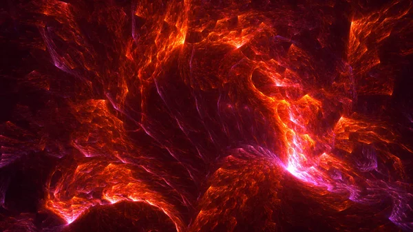 Soyut kırmızı fraktal ışık arkaplanı 3 boyutlu oluşturuluyor
