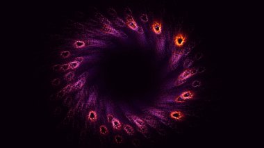 Soyut fraktal ışık arkaplanı 3 boyutlu oluşturuluyor