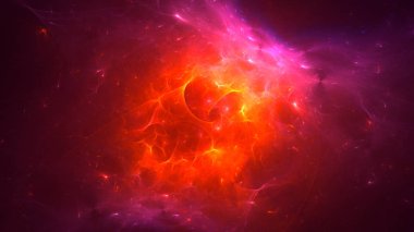 Soyut fraktal ışık arkaplanı 3 boyutlu oluşturuluyor