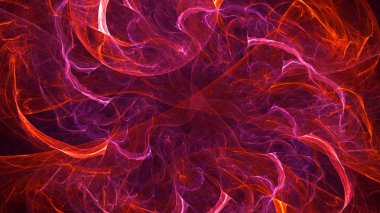 Soyut fraktal ışık arkaplanı 3 boyutlu oluşturuluyor