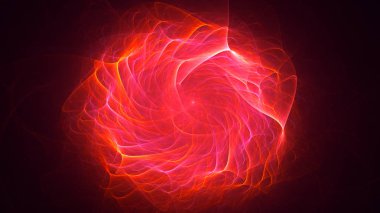 Soyut fraktal ışık arkaplanı 3 boyutlu oluşturuluyor