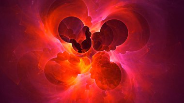 Soyut fraktal ışık arkaplanı 3 boyutlu oluşturuluyor