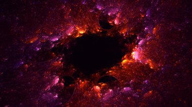 Soyut fraktal ışık arkaplanı 3 boyutlu oluşturuluyor