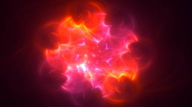 Soyut fraktal ışık arkaplanı 3 boyutlu oluşturuluyor