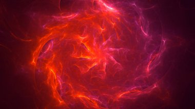 Soyut fraktal ışık arkaplanı 3 boyutlu oluşturuluyor