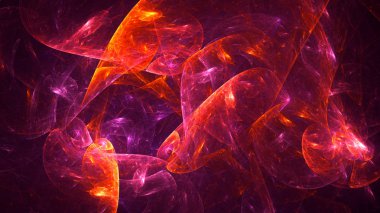 Soyut fraktal ışık arkaplanı 3 boyutlu oluşturuluyor