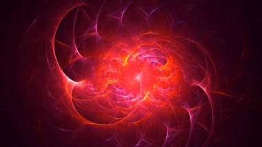 Soyut fraktal ışık arkaplanı 3 boyutlu oluşturuluyor