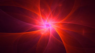 Soyut fraktal ışık arkaplanı 3 boyutlu oluşturuluyor