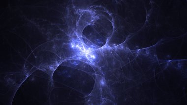 Soyut fraktal ışık arkaplanı 3 boyutlu oluşturuluyor