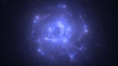 Soyut fraktal ışık arkaplanı 3 boyutlu oluşturuluyor