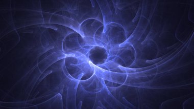 Soyut fraktal ışık arkaplanı 3 boyutlu oluşturuluyor