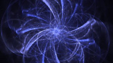 Soyut fraktal ışık arkaplanı 3 boyutlu oluşturuluyor