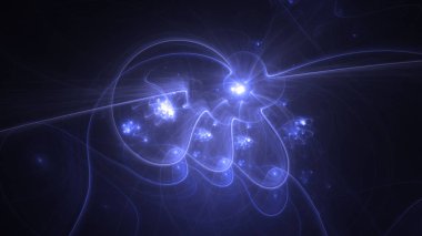 Soyut fraktal ışık arkaplanı 3 boyutlu oluşturuluyor
