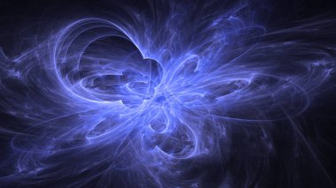 Soyut fraktal ışık arkaplanı 3 boyutlu oluşturuluyor