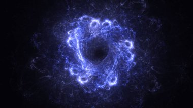 Soyut fraktal ışık arkaplanı 3 boyutlu oluşturuluyor