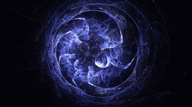Soyut fraktal ışık arkaplanı 3 boyutlu oluşturuluyor