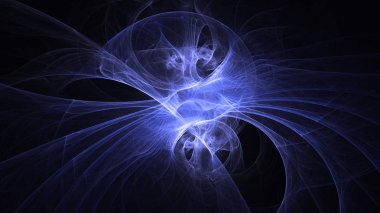 Soyut fraktal ışık arkaplanı 3 boyutlu oluşturuluyor