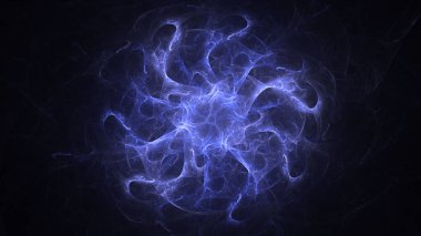 Soyut fraktal ışık arkaplanı 3 boyutlu oluşturuluyor