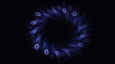 Soyut fraktal ışık arkaplanı 3 boyutlu oluşturuluyor