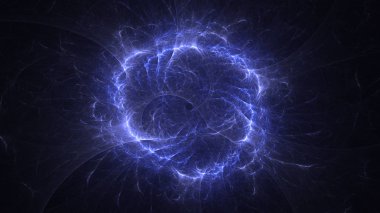 Soyut fraktal ışık arkaplanı 3 boyutlu oluşturuluyor