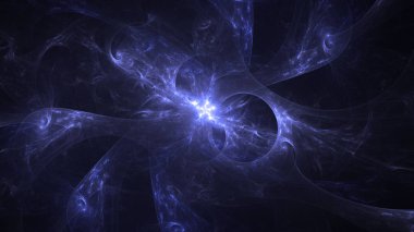Soyut fraktal ışık arkaplanı 3 boyutlu oluşturuluyor
