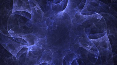 Soyut fraktal ışık arkaplanı 3 boyutlu oluşturuluyor