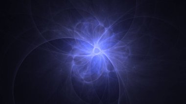 Soyut fraktal ışık arkaplanı 3 boyutlu oluşturuluyor