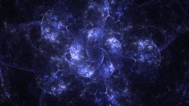 Soyut fraktal ışık arkaplanı 3 boyutlu oluşturuluyor