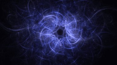 Soyut fraktal ışık arkaplanı 3 boyutlu oluşturuluyor