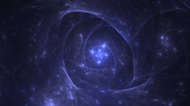 Soyut fraktal ışık arkaplanı 3 boyutlu oluşturuluyor