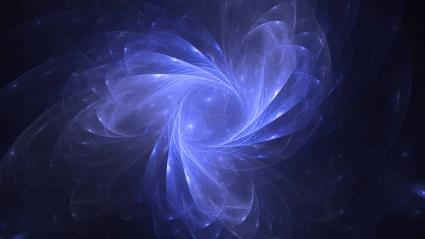 Renderização Abstrato Azul Fundo Luz Fractal — Fotografia de Stock