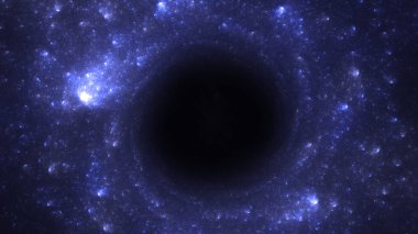 Soyut mavi fraktal ışık arkaplanı 3 boyutlu oluşturuluyor