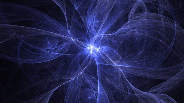 Renderização Abstrato Azul Fundo Luz Fractal — Fotografia de Stock