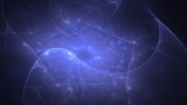 Rendering Abstract Blue Fractal Light Background — Stock Photo, Image