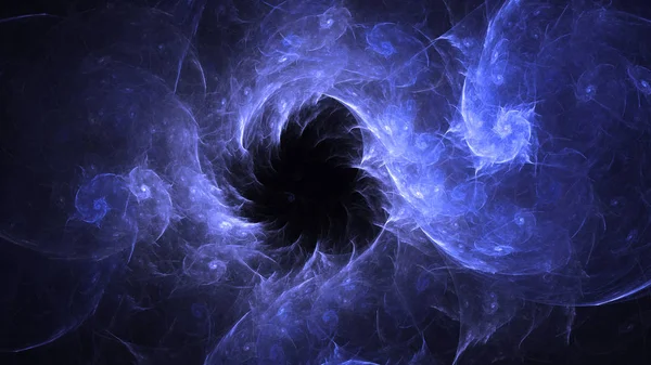 Renderização Abstrato Azul Fundo Luz Fractal — Fotografia de Stock