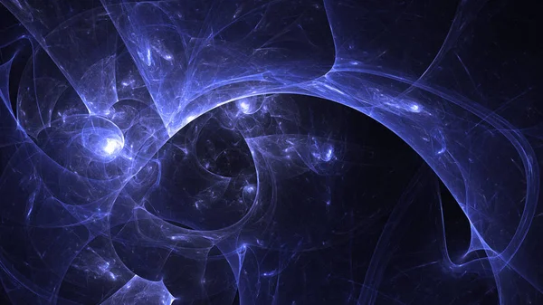 Renderização Abstrato Azul Fundo Luz Fractal — Fotografia de Stock