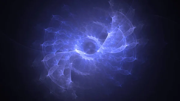 Renderizado Abstracto Azul Fractal Fondo Luz — Foto de Stock