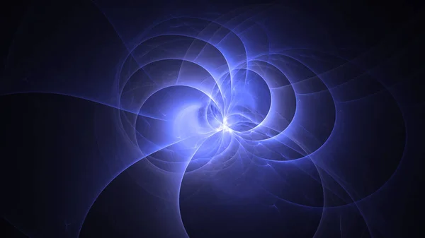 Rendering Abstract Blue Fractal Light Background — Stock Photo, Image