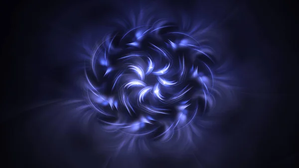 Renderizado Abstracto Azul Fractal Fondo Luz — Foto de Stock