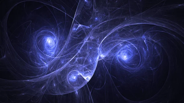 Renderização Abstrato Azul Fundo Luz Fractal — Fotografia de Stock