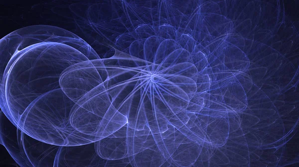 Renderização Abstrato Azul Fundo Luz Fractal — Fotografia de Stock