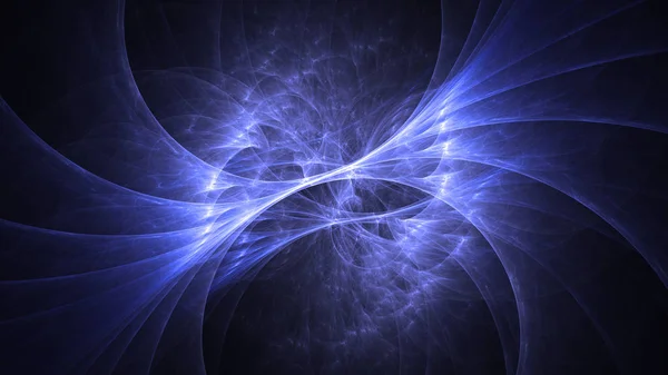 Renderização Abstrato Azul Fundo Luz Fractal — Fotografia de Stock