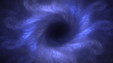 Soyut mavi fraktal ışık arkaplanı 3 boyutlu oluşturuluyor