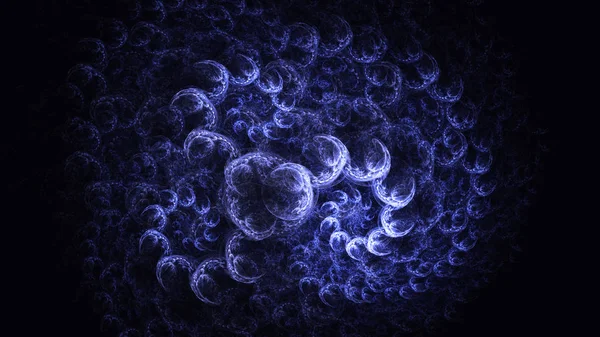 Renderização Abstrato Azul Fundo Luz Fractal — Fotografia de Stock