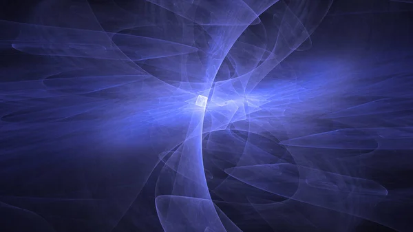 Renderização Abstrato Azul Fundo Luz Fractal — Fotografia de Stock