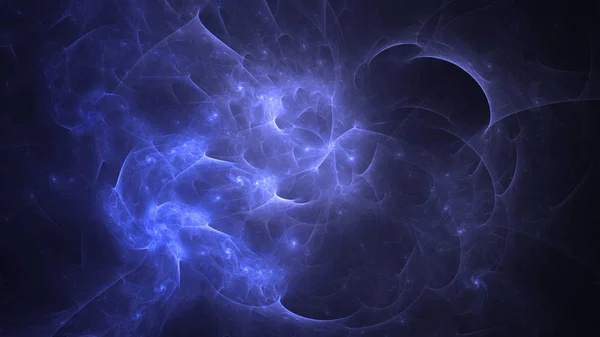 Renderização Abstrato Azul Fundo Luz Fractal — Fotografia de Stock