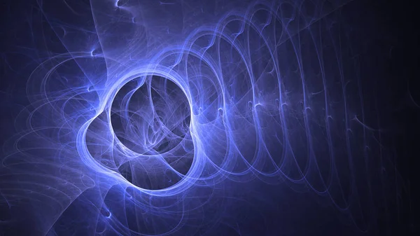 Renderização Abstrato Azul Fundo Luz Fractal — Fotografia de Stock