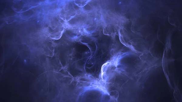 Renderização Abstrato Azul Fundo Luz Fractal — Fotografia de Stock