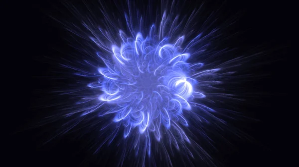 Renderização Abstrato Azul Fundo Luz Fractal — Fotografia de Stock