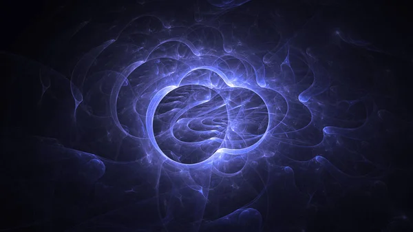 Renderização Abstrato Azul Fundo Luz Fractal — Fotografia de Stock